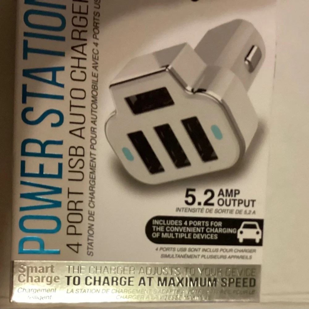 NWT Tech Theory Power Station 4 port usb auto charger